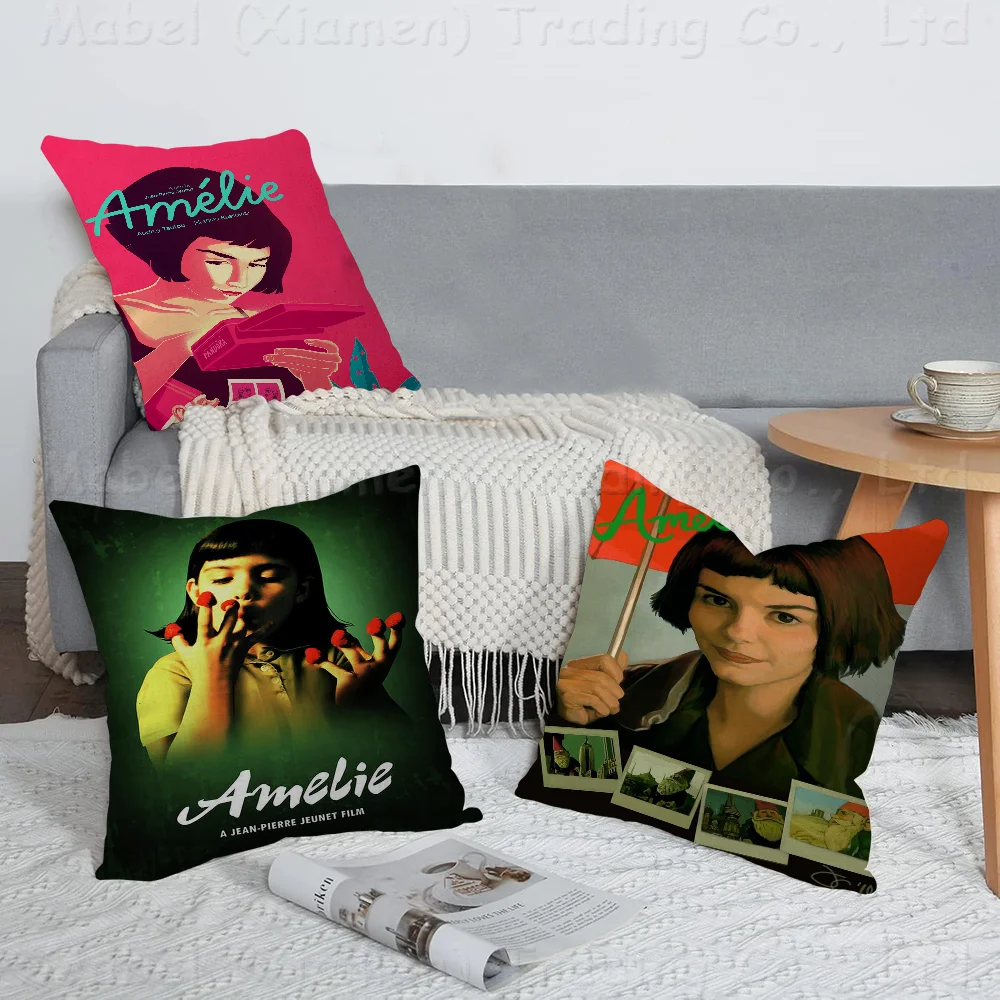 French Movie Amelie Personalized Picture Text Home Decorative Pillows Household Gifts 45x45cm