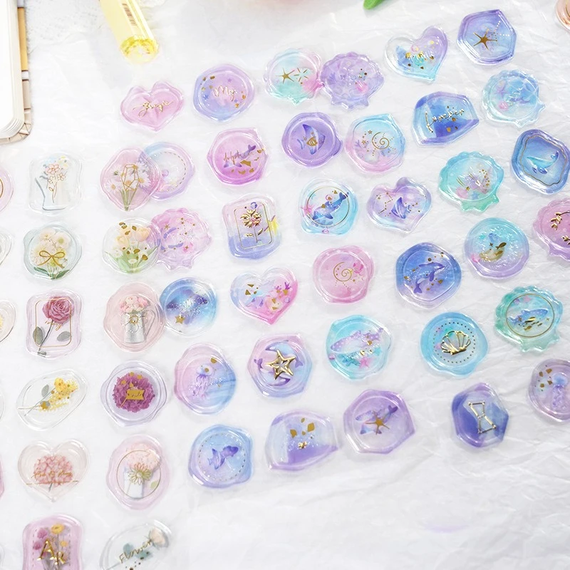 Seal Candy Sticker Children's Gift Packaging Plastic Crystal Sticker DIY Greeting Card Envelope Diary Decorative Sticker