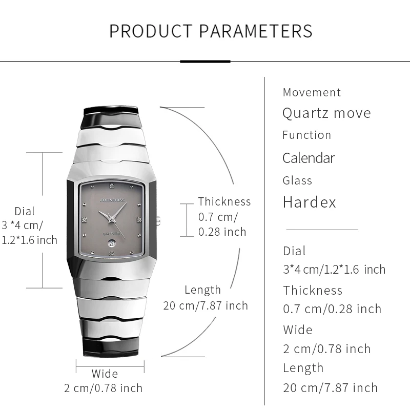 Мужские часы, вольфрамовые часы, квадратные циферблаты, вольфрамовая сталь в форме тонно, кварцевый механизм, швейцарский механизм Ronda, сапх.