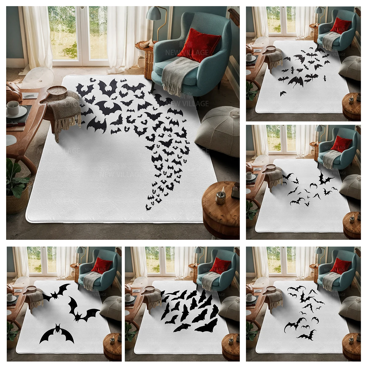 House entrance carpet Home door mat Living Room Bath Foot bathroom non-slip water absorption rugs Halloween Autumn Pumpkin cute