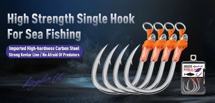 Kingdom Spring Fishing Hooks 3# 5# 6# 8# 10# Carbon Steel Lead Crank Hook with Spring Lock Soft Bait Fishing Gear Accessories