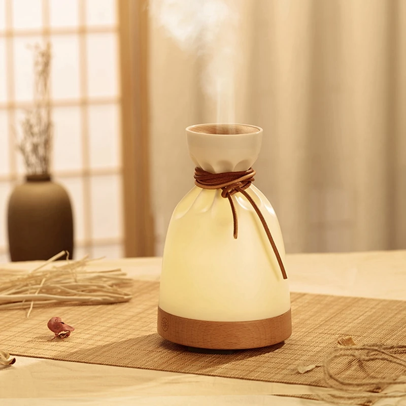 

Wooden Aroma Diffuser Ultrasonic Humidifier with Essential Oil DesignJAS