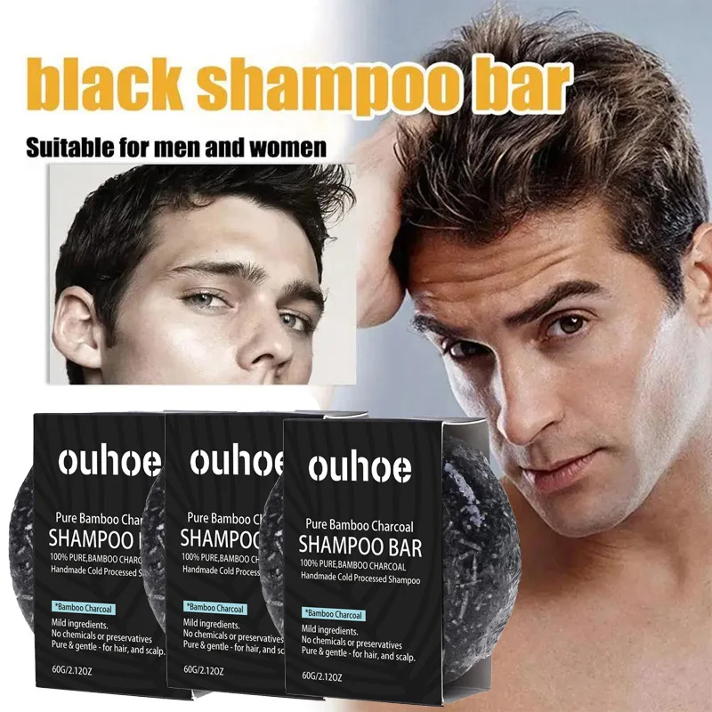 

Bamboo Charcoal Shampoo Soap Remove Dandruff Reduct Hair Loss Restore Natural Black Hair Strengthen Hair Roots Hair Care