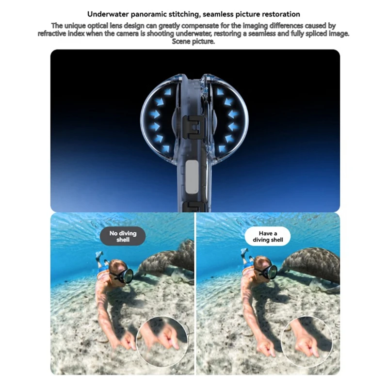 

For X5 Dive Case Underwater Dive Housing Shell 60M Waterproof Camera Protector Diving Case-VVBC