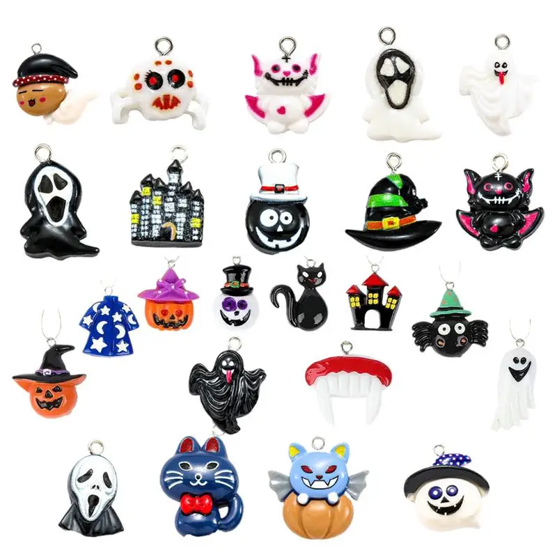 Resin Halloween Charm Resin 3D Bracelets Supplies Charm For Jewelry Making Ornaments For Wreath Dress Phone Cases