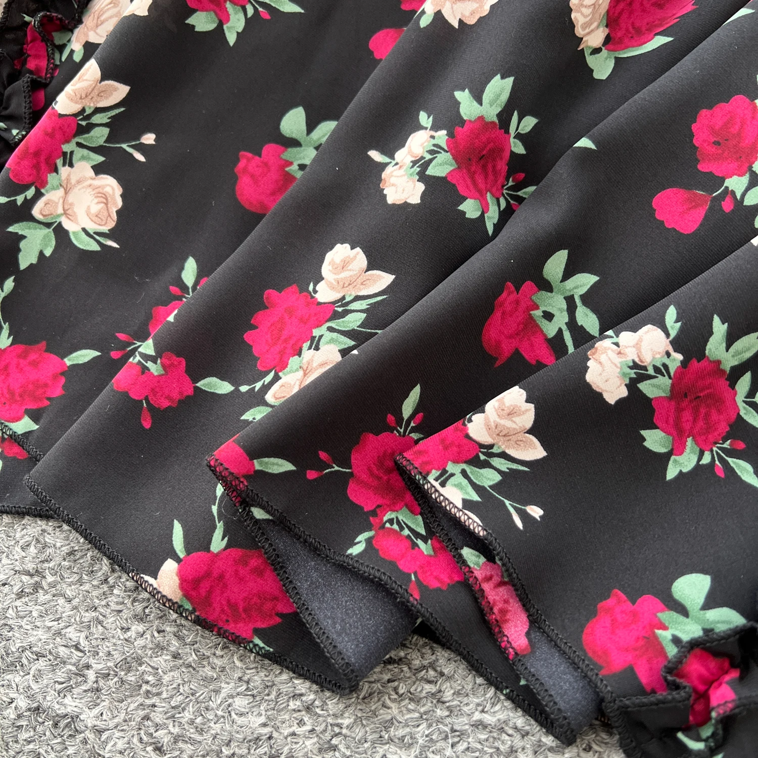 Elegancka sukienka w stylu vintage z szyfonu, dekolt w serek, bez rękawów, z nadrukiem, dopasowana, w stylu koreańskim, boho, długa sukienka letnia, odzież damska.