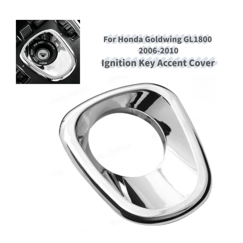 Motorcycle Ignition Key Accent Cover Switch Cover Chrome Keyhole Bezel Trim For Honda Goldwing GL1800 2006-2011 2007 2008 2009