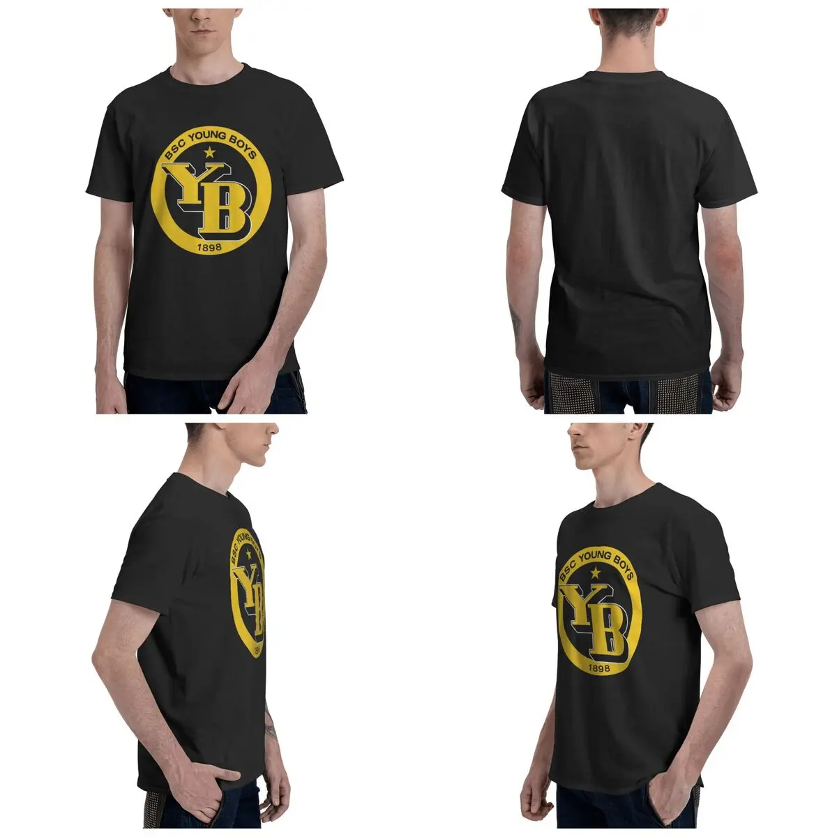 BSC الشباب بنين السويسري كرة القدم المشجعين الرياضة بيرن سويسرا تي شيرت الرجال الكلاسيكية تي شيرت الرجال الجولة الرقبة قمصان صيفية بلايز S-6XL