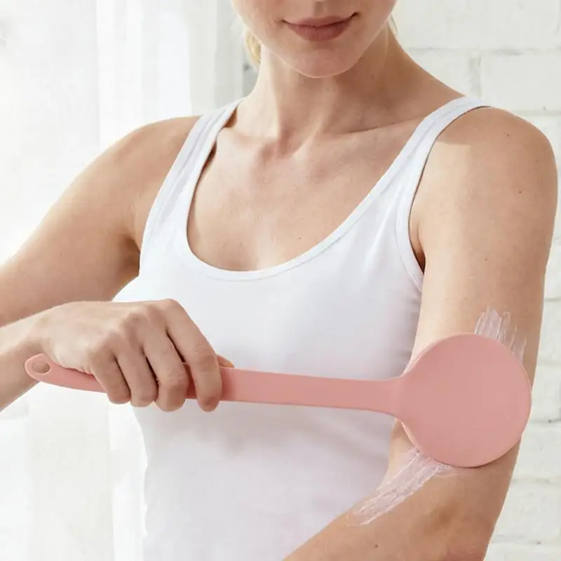 Long Handle Sunscreen Applicator Brush Multifunctional Back Lotion Ointment Coating Tool Portable Body Shower Cleaning Accessory