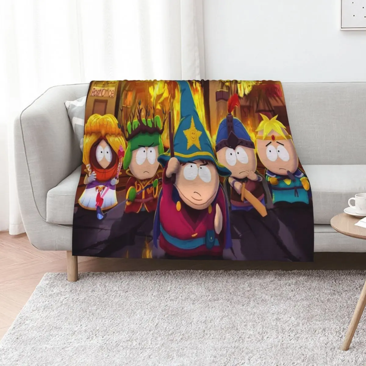 

SouthPark Wizards Throw Blanket Plush Polar Decoratives For Decorative Sofa Blankets