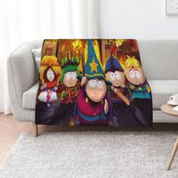 SouthPark Wizards Throw Blanket Plush Polar Decoratives For Decorative Sofa Blankets