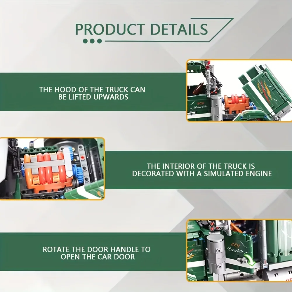 تكنيك شاحنة رئيس جرار سوبر سباق السيارات نموذج 2105 قطعة ألعاب مكعبات البناء مجموعة سيارة الطوب أفضل هدايا عيد الميلاد عيد الميلاد