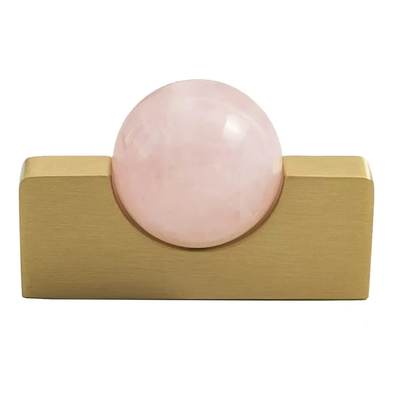 Furniture Original Design High-End Brass Handle Natural Crystal Ball Light Luxury Wind Wardrobe Shoe Cabinet Drawer Long Handle