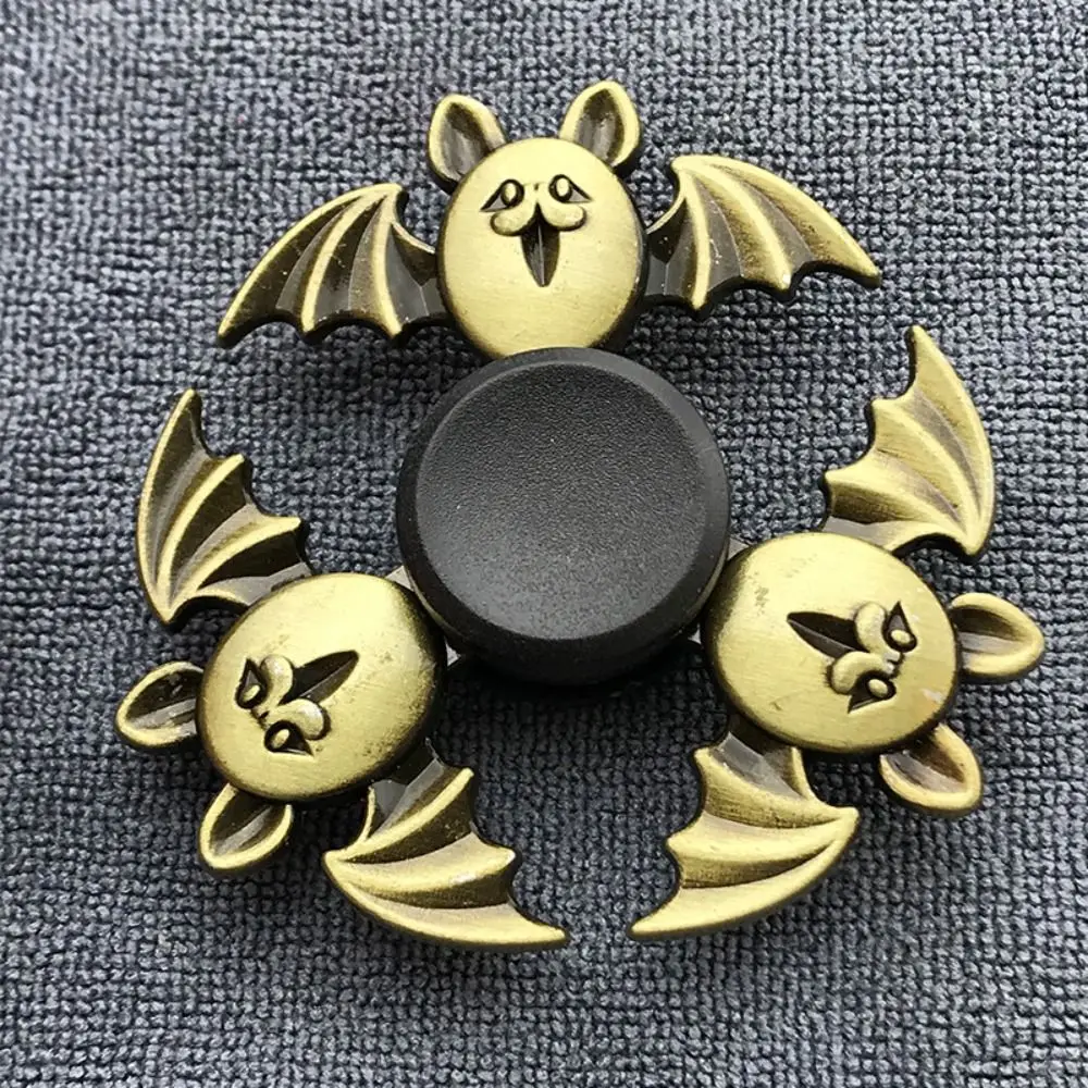 Metal Finger Spinner Puzzle Toy Brass Color ADHD Anxiety Fidget Spinner Exterior Smooth Zinc Alloy Hand Spinning Adults Gift