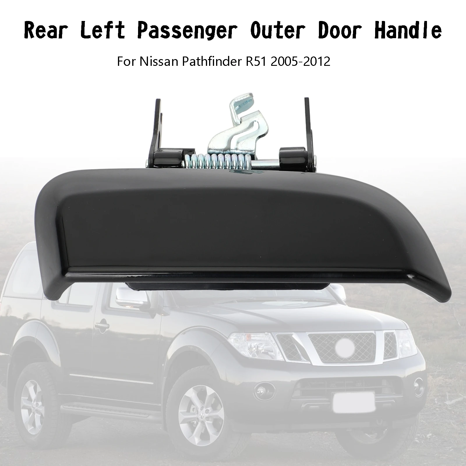 Areyourshop Rear Left+Right Passenger Outer Door Handle For Nissan Pathfinder R51 2005-2012