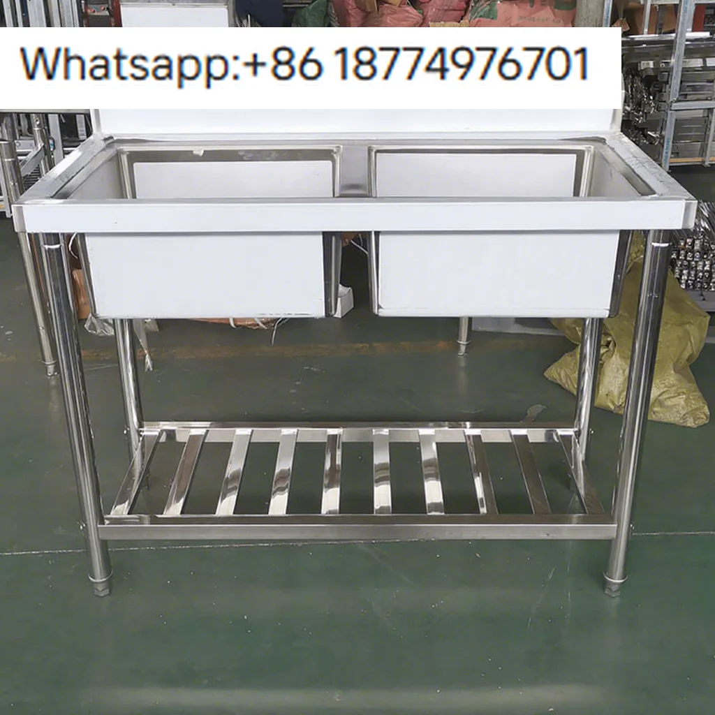 

OEM Easy-to-install and Assemble Modular Commercial Stainless Steel Kitchen Sink with Double Bowls, Reducing Shipping Volume.