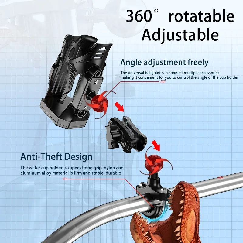 

Motorcycle water bottle holder, universal mountain electric bike riding bracket, aluminum alloy water cup holder