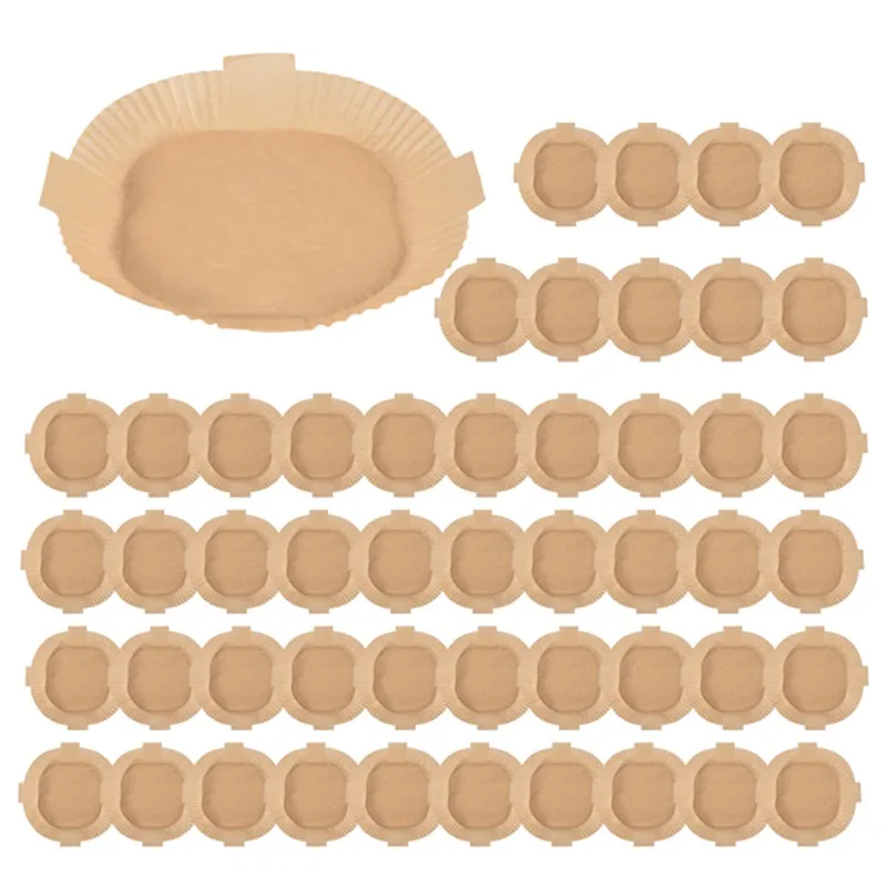 

Caci Air Fryer Disposable Paper Liners,50 Pcs 7.9Inch Square Non Stick Parchment Liners,Oil Resistant For Air Fryer Baskets