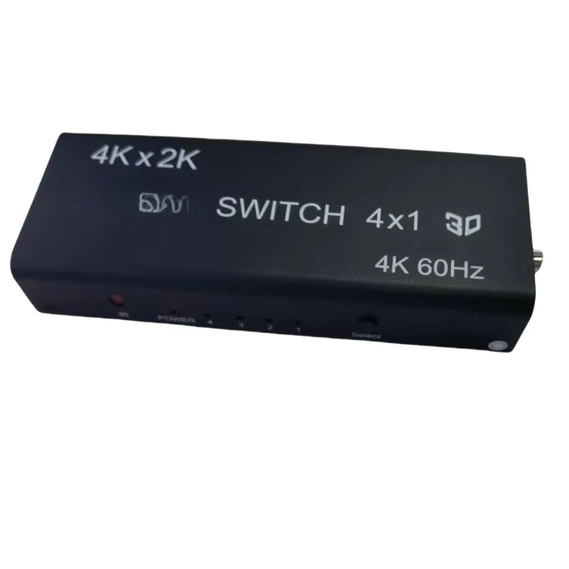 Hot Sale 4x1 HDTV Switcher 1.4 3D HD Video 4K Resolution HD  Splitter with Two Digital   o Outputs 1080p Resolution