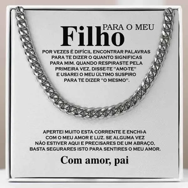 Para o Meu Filho To My Son Gift From Dad New Stainless Steel Cuban Chain Men Chain Necklace Birthday Gifts 2023 Fashion Jewelry