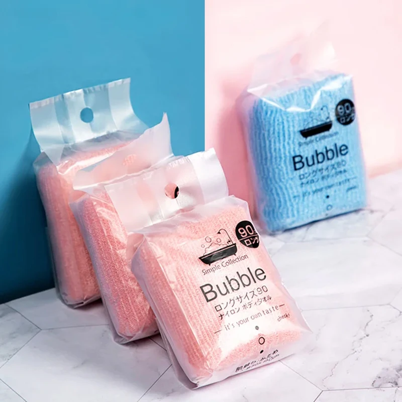 Serviettes de bain en nylon rose, moteurs de bain, filet Bling, serviettes de bain confortables, serviette de bain bleue, outils de bain, 30x90cm