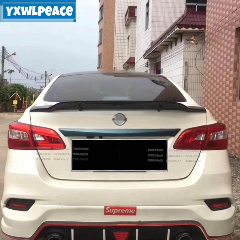 Para Nissan Sylphy Sentra Spoiler 2012-2019 año estilo R fibra de carbono Real/FRP alas de maletero trasero accesorios deportivos