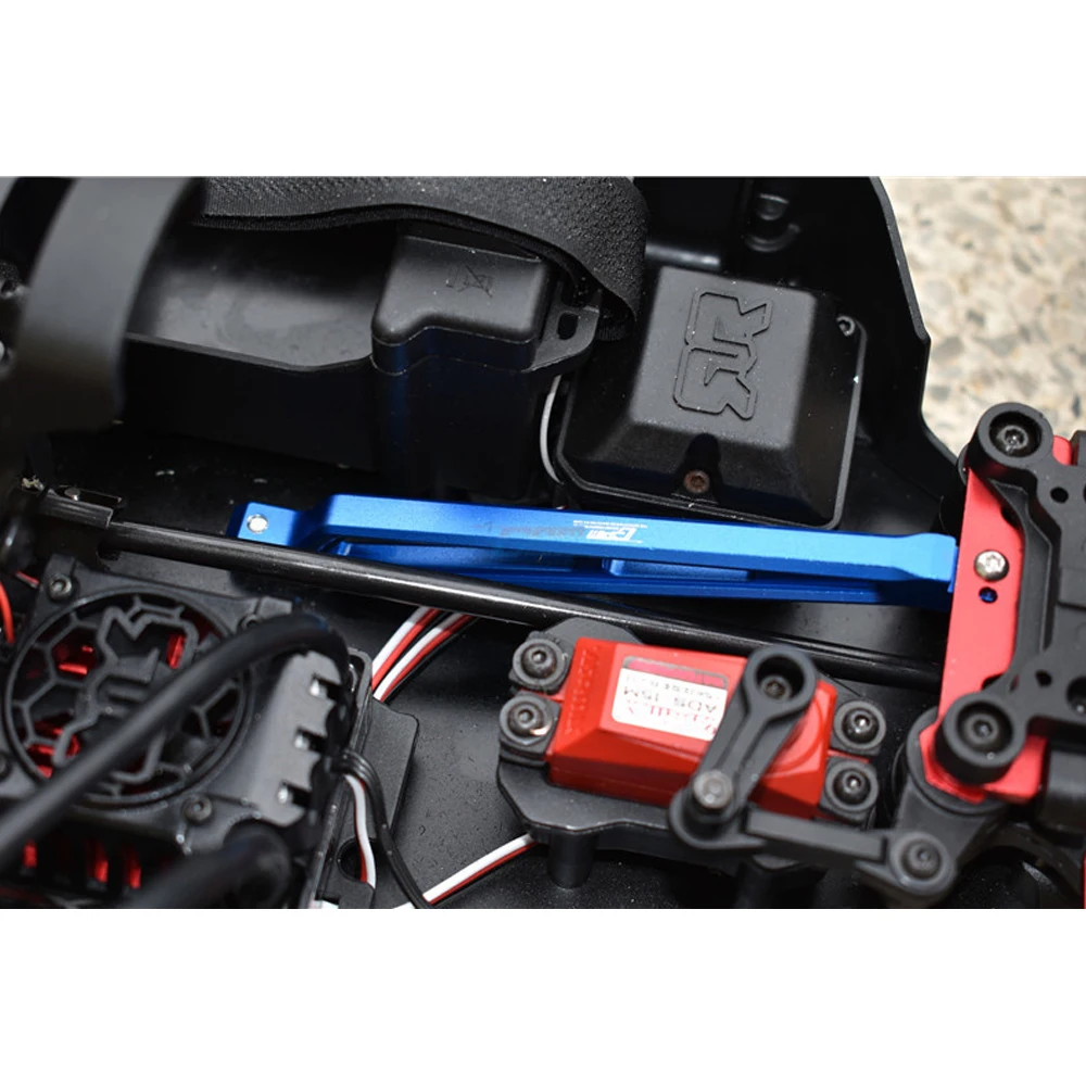 GPM para ARRMA 1/7 FIRETEAM MOJAVE 4WD 6S BLX accesorios de actualización Metal aluminio chasis frontal Brace varilla de soporte frontal ARA320620