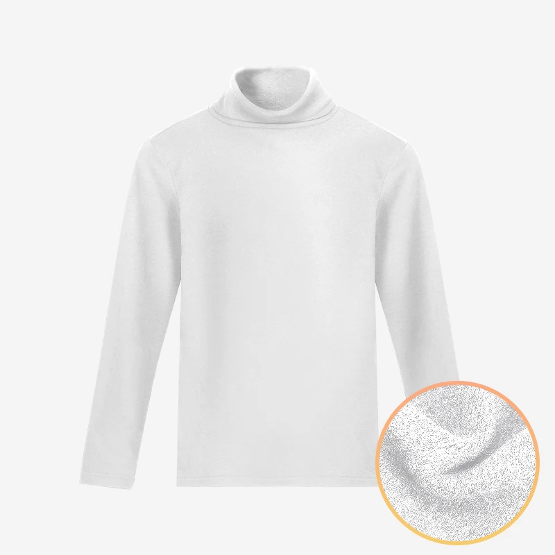 

5PCS Men's thermal long-sleeved undershirt with fleece lining, thickened. It has a medium to high neck, providing warmth and pro