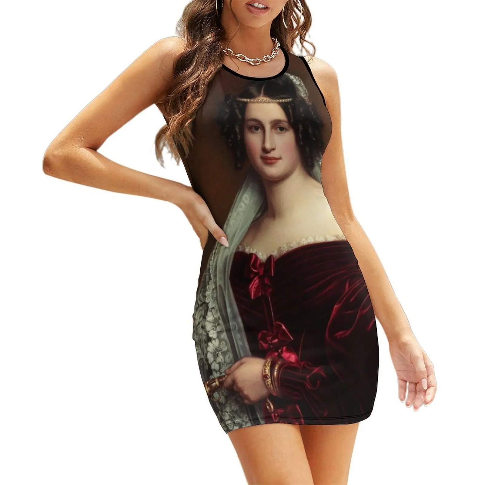 

Portrait of Crescentia Bourgin by Joseph Karl Stieler Classical Fine Art Xzendor7 Old Masters Reproductions Sleeveless Sundress