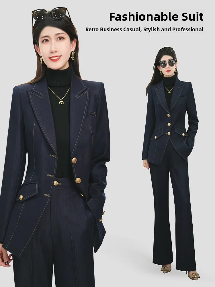 Ele ensemble de costume pour femmes décontracté Faion minceur professionnel automne hiver nouveau Design loisirs Sle carrière femmes