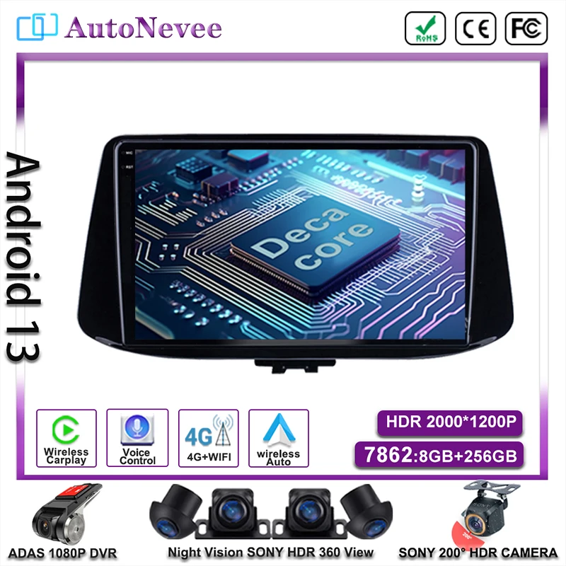 

Multimedia Car Player GPS Navigation DVD Android For Hyundai I30 2017 2018 Auto Radio Stereo NO 2DIN Carplay Head Unit Screen 5G