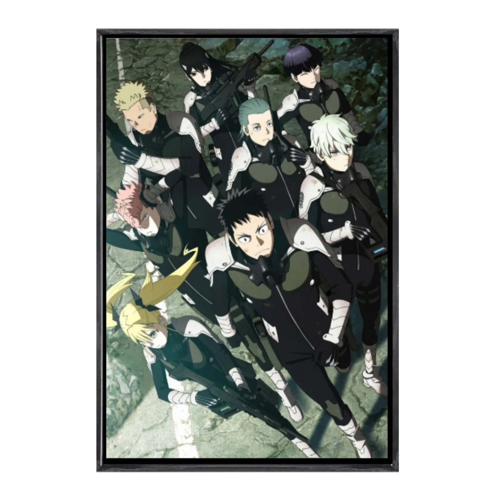 

Japanese Manga Multi-Size Canvas Poster Double Framed Wall Art,Kaiju No 8 Home Decor for Living Room Bedroom