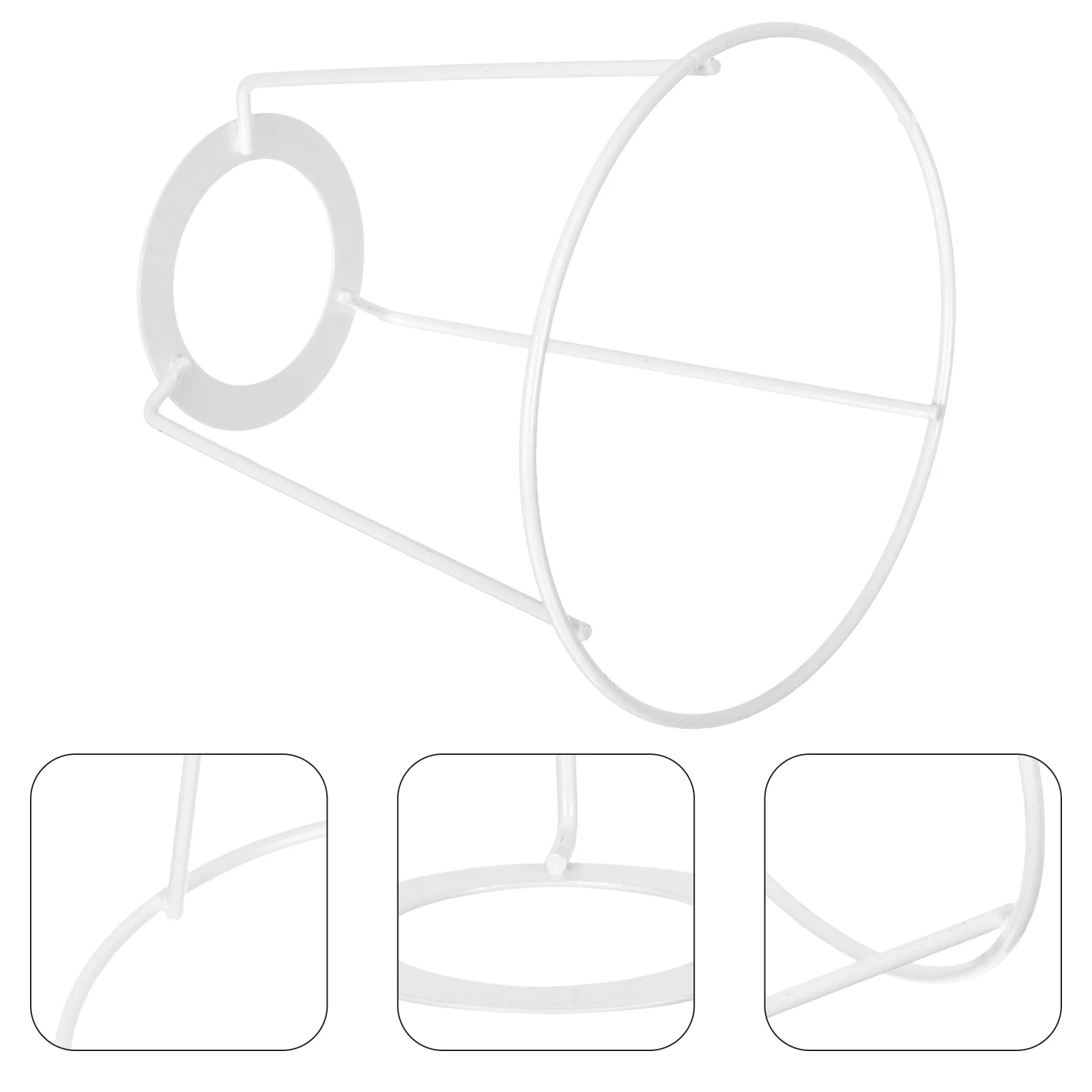 

Iron Lamp Shade Ring Set Diy Lampshade Frame For Desk Wall Lamp E27 Base Durable Vintage Light Cage Guard Green Drum Ring