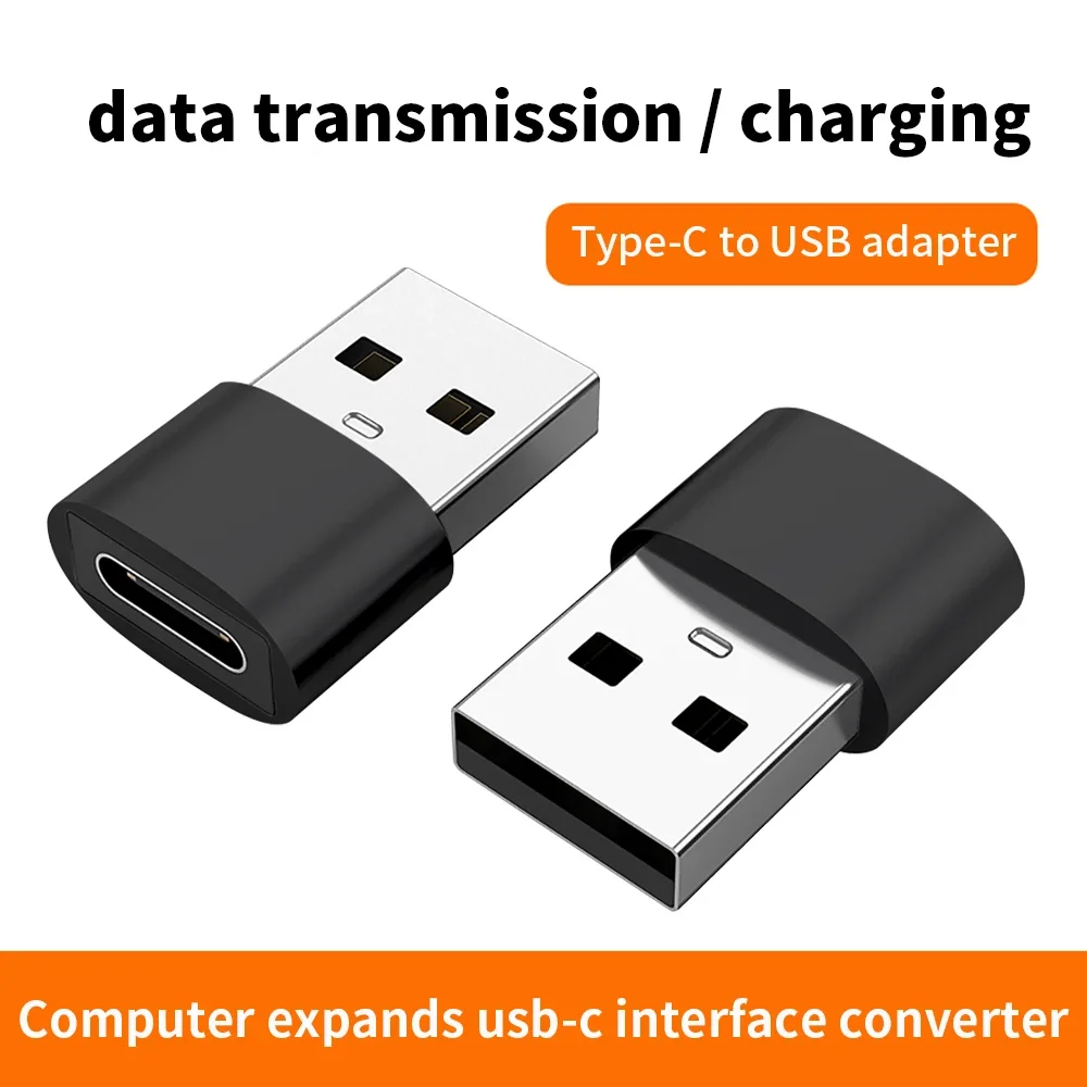  USB to USB C Adapter Mini Hi-Speed USB Type C Female to USB Type A Male Fast Charging Data Sync OTG Adapter Converter