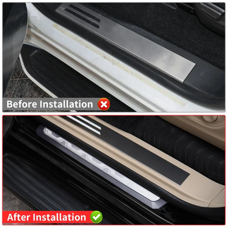 For Toyota Land Cruiser 300 LC300 FJ300 J300 2021-2025 Door Sill Protector Anti Scratch Guard Trim Interior Upgrade Accessories