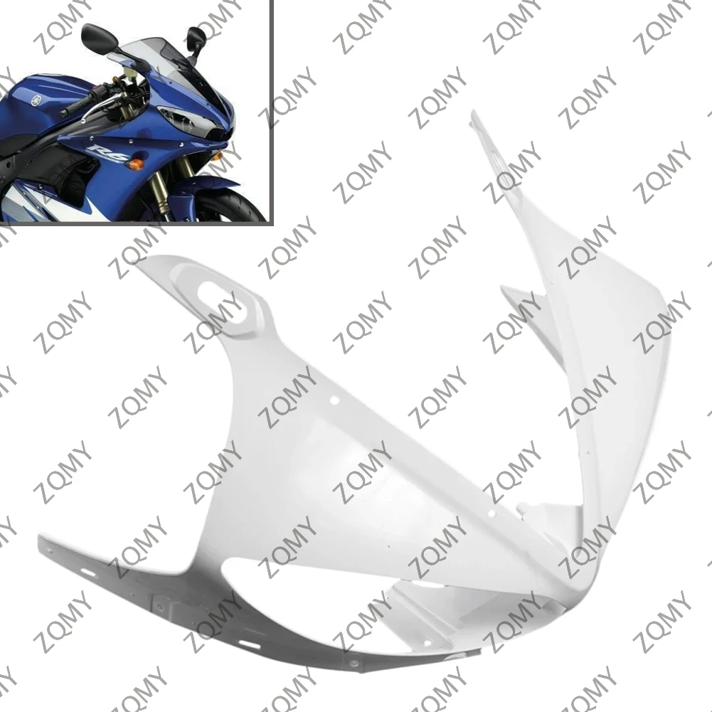 

Motorcycle Upper Front Nose Fairing Cowl For Yamaha YZF R6 2003 2004 2005 Injection Mold ABS Plastic Unpainted White