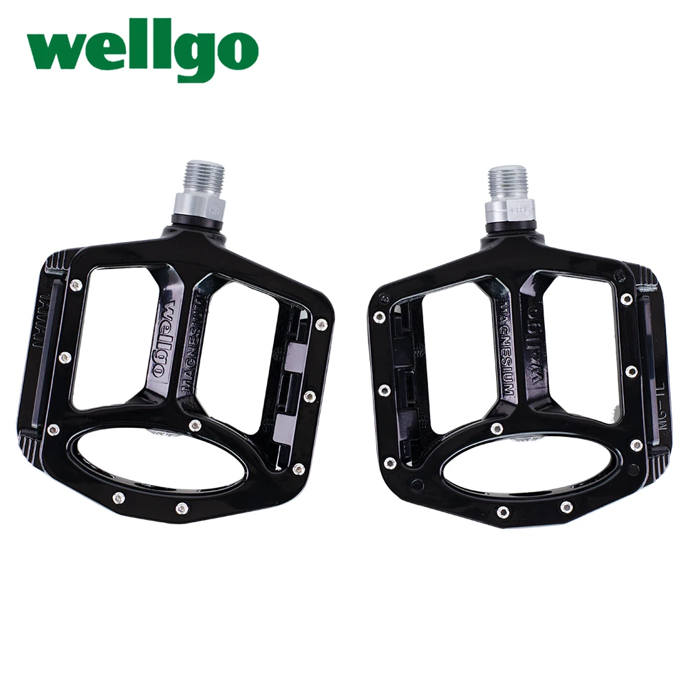 Wellgo MG-1 Magnesium Alloy Body Cr-Mo Spindle DU Sealed Bearings Bicycle Pedal for BMX Road Bike MTB Bicycle Cycling Parts