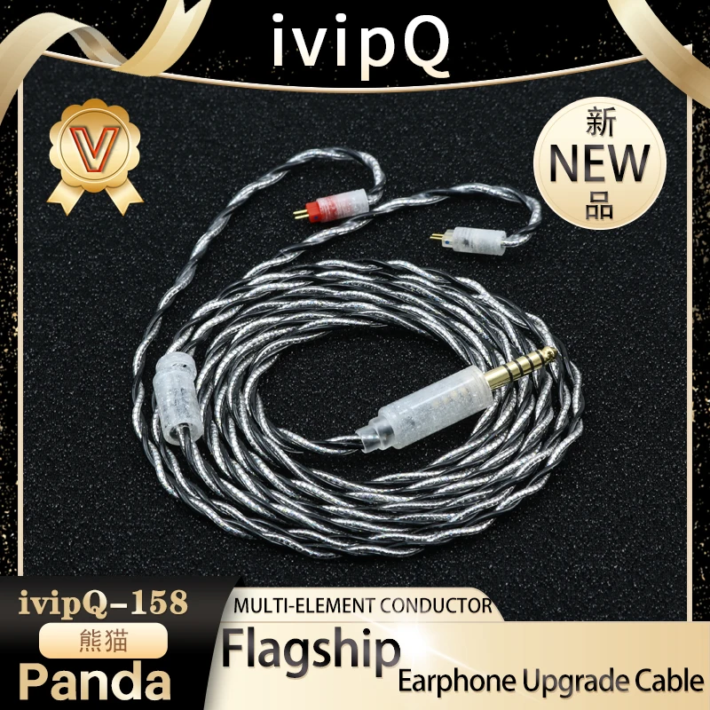 IvipQ Cavo per auricolari conduttore multielemento 2PIN MMCX IE900 Sostituisci cavo audiofilo per S12 Pro Hexa Himalaya Starfield2 IEM