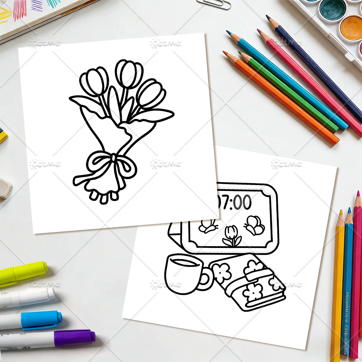 COZY GIRL DAYS Malbuch für Erwachsene und Teenager mit niedlichen, gemütlichen täglichen Aktivitäten zur Entspannung (Cozy Spaces Coloring) – Detail 8