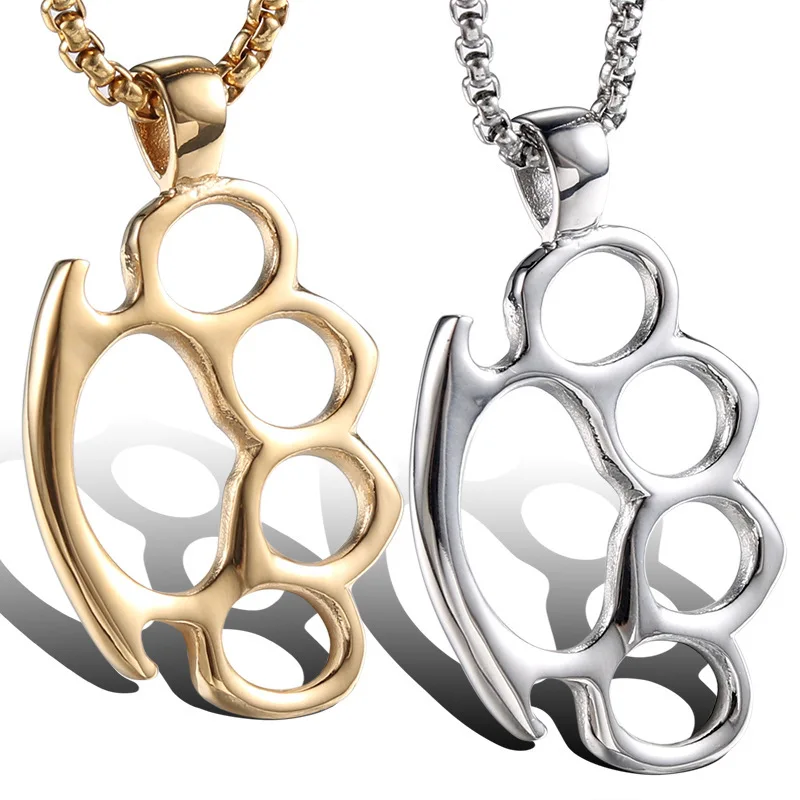 New Simple men's Jewelry Pendant Stainless Steel Animal Footprint Pendant Steel Color Necklace For Men