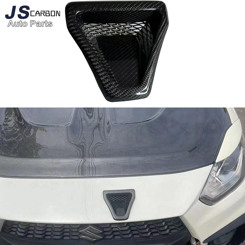 For Suzuki SWIFT Sport ZC33S Car Front bumper Exterior Engine Outlet Bonnet Cover Decor Parts Fit Carbon Fiber Hood Vent Trims