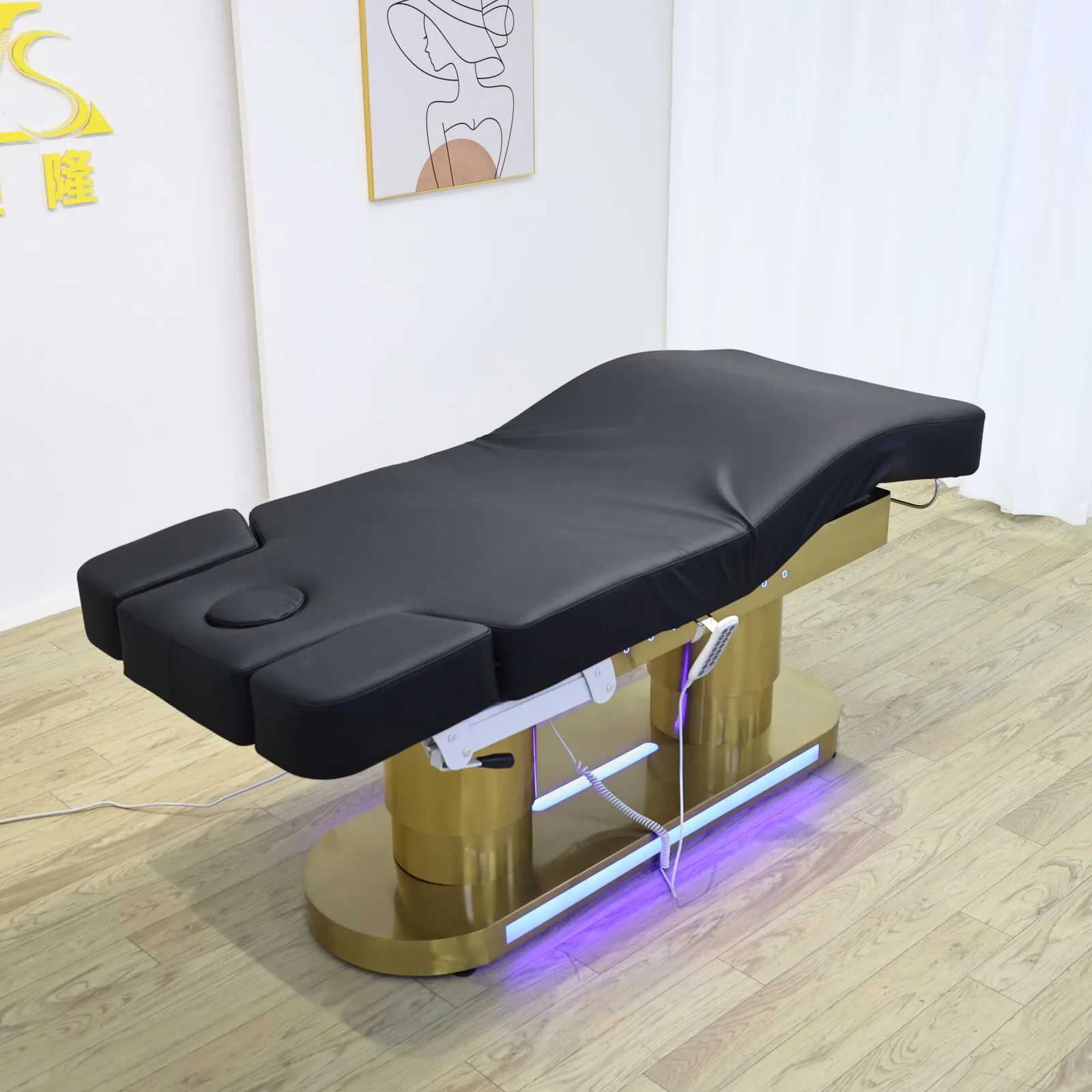 سرير تجميل كهربائي للعناية بالتجميل والتدليك في صالونات التجميل، أسرة تجارية من نوع الرفع، أثاث صالون قابل للتخصيص