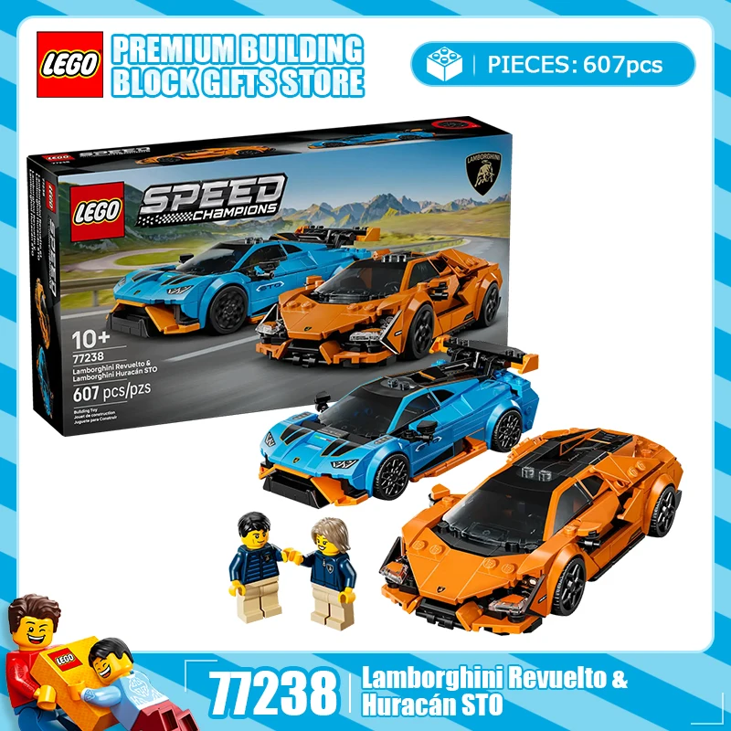 

Lego 77238 Lamborghini Revuelto и Hurac á n STO гоночные блоки детские игрушки в подарок