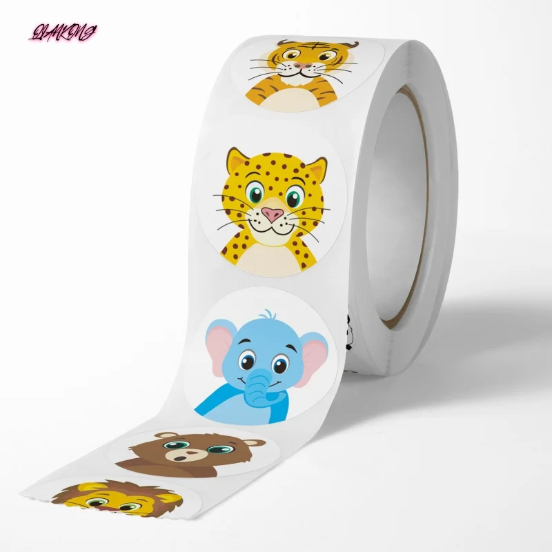 

500Pcs Cartoon Animal kids Sticker Cute Toy Game Sticker DIY Gift Sealing Label Student Decoration Stationery Notebook Supp