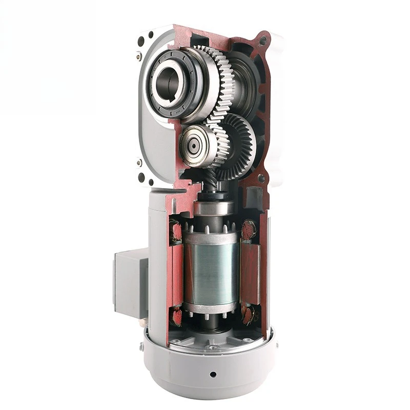 Hypoid three-phase single-phase mid-air real shaft 200w gear reducer F3 reducer