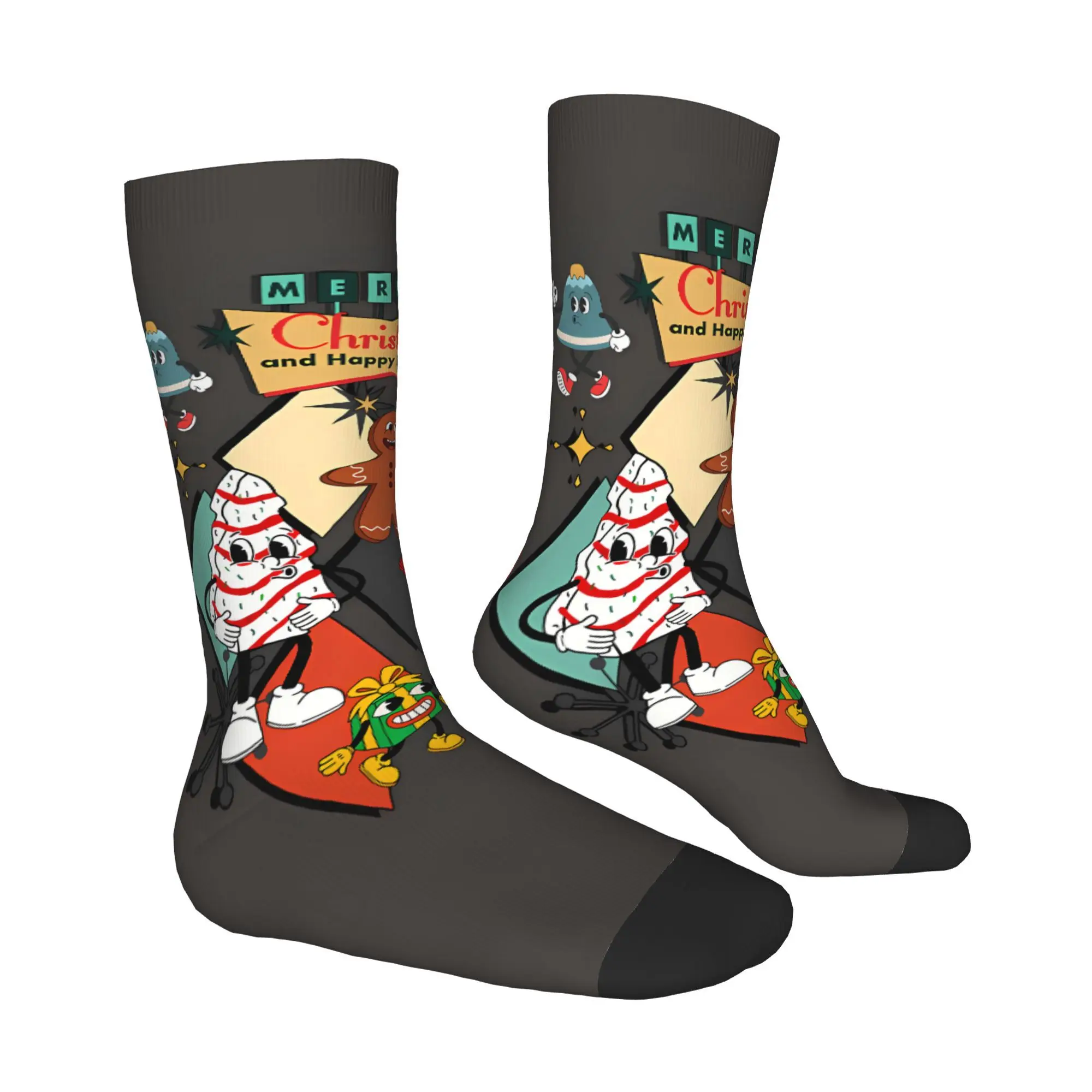 크리스마스 트리 케이크 리틀 데비 크리스마스 트리 케이크 양말 인쇄된 남자 폴리에스테르