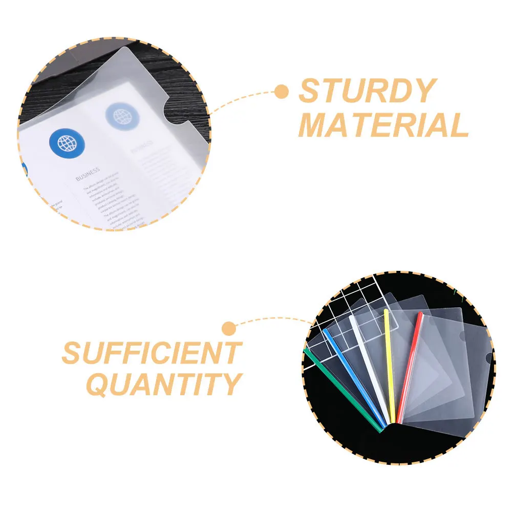 25Pcs Plastic Document with Sliding Bars Transparent Filing Folders for School Office Home Use Assorted Colors