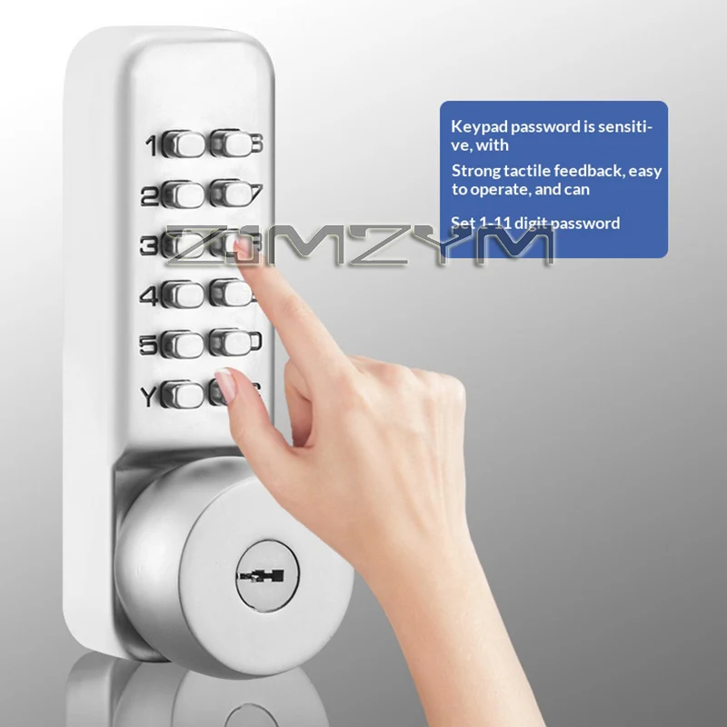 Waterproof Mechanical Password Code Number Lock With Key For Outdoor Home Apartment Wooden Metal Door Used