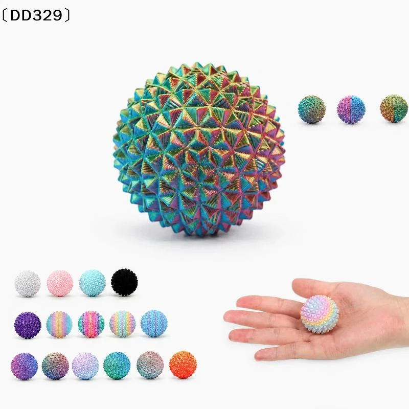 1Pcs 3D Printed Multi Thorn Sphere Massage Balls Used For Stress Relief Tactile Tools Sharp Massage Tool〔DD329〕