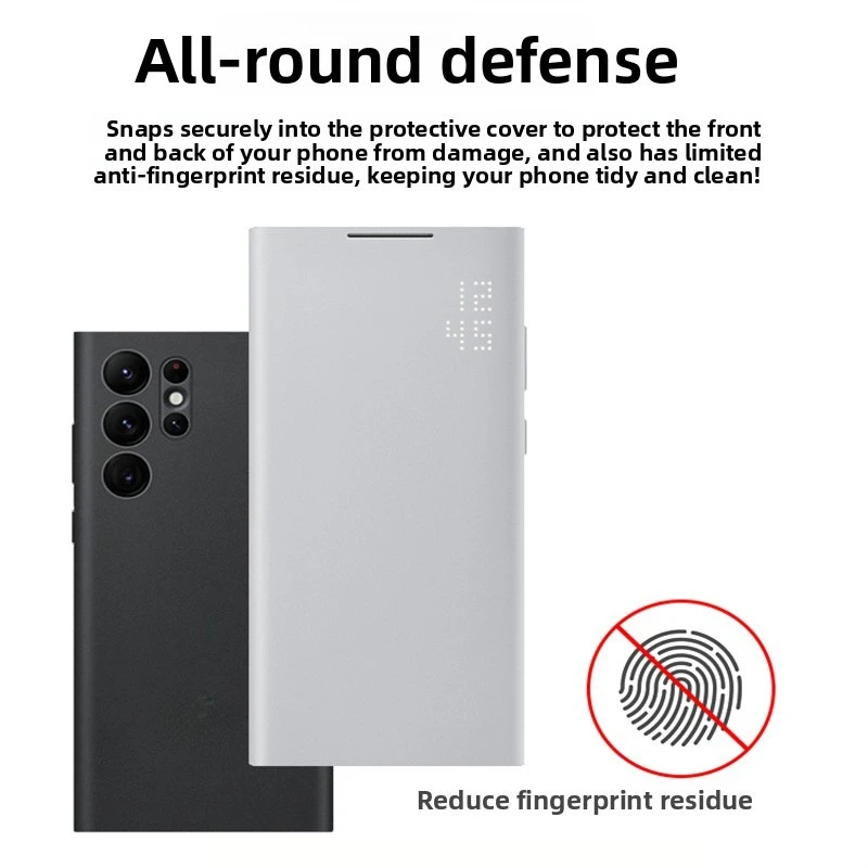 Custodia Smart LED View per Samsung GALAXY S21 S22+ S21 Plus S20 Ultra Cover per telefono a portafoglio